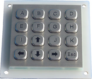 Rückseite, die Metalltastatur Dot Matrix 16 Schlüssel wasserdicht anbringt